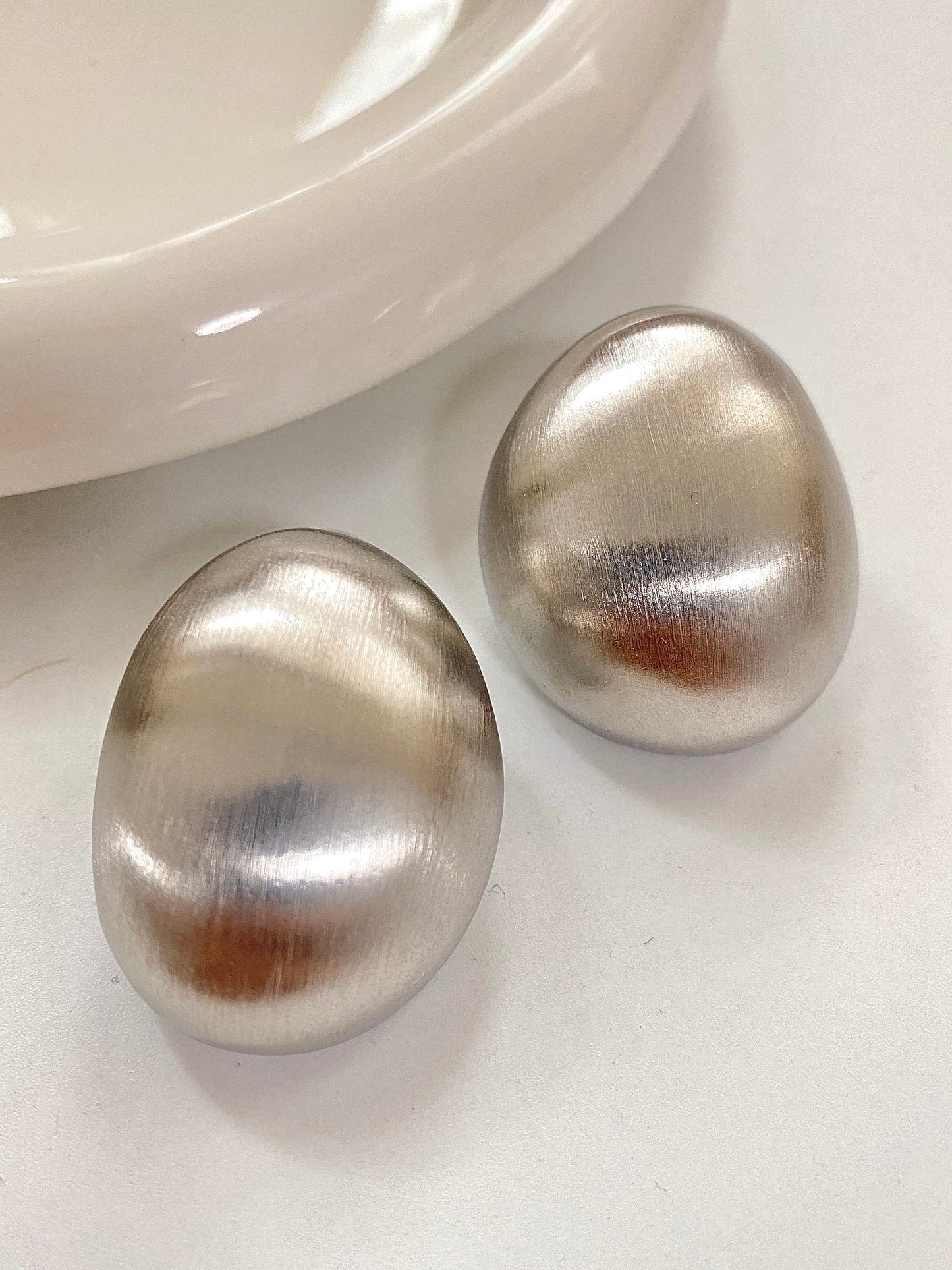 Silver Button Studs