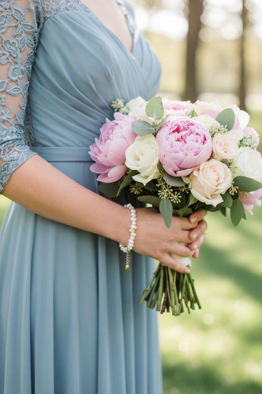 Vintage Gold Freshwater Pearl Bracelet – 925 Sterling Silver | Matching Necklace Set