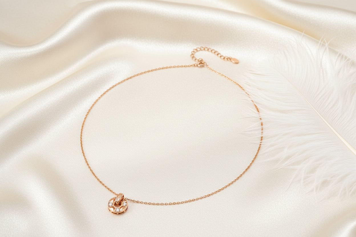 S925 Sterling Silver Cubic Zirconia Pendant Necklace