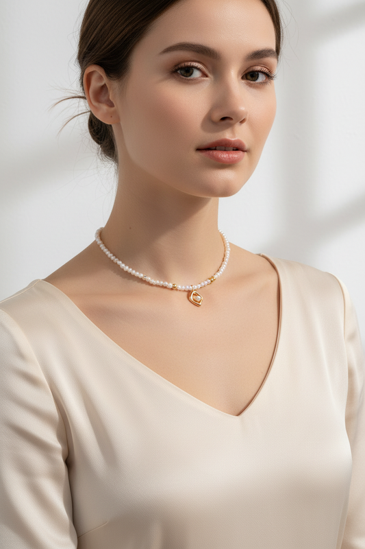 Vintage Pearl Pendant Necklace – S925 Sterling Silver, Gold or Platinum Finish